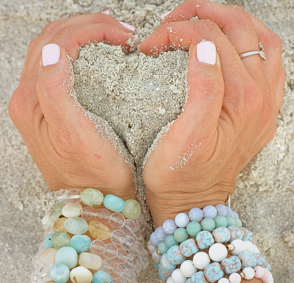 Heart Hands in the sand with ZEN Bracelets
