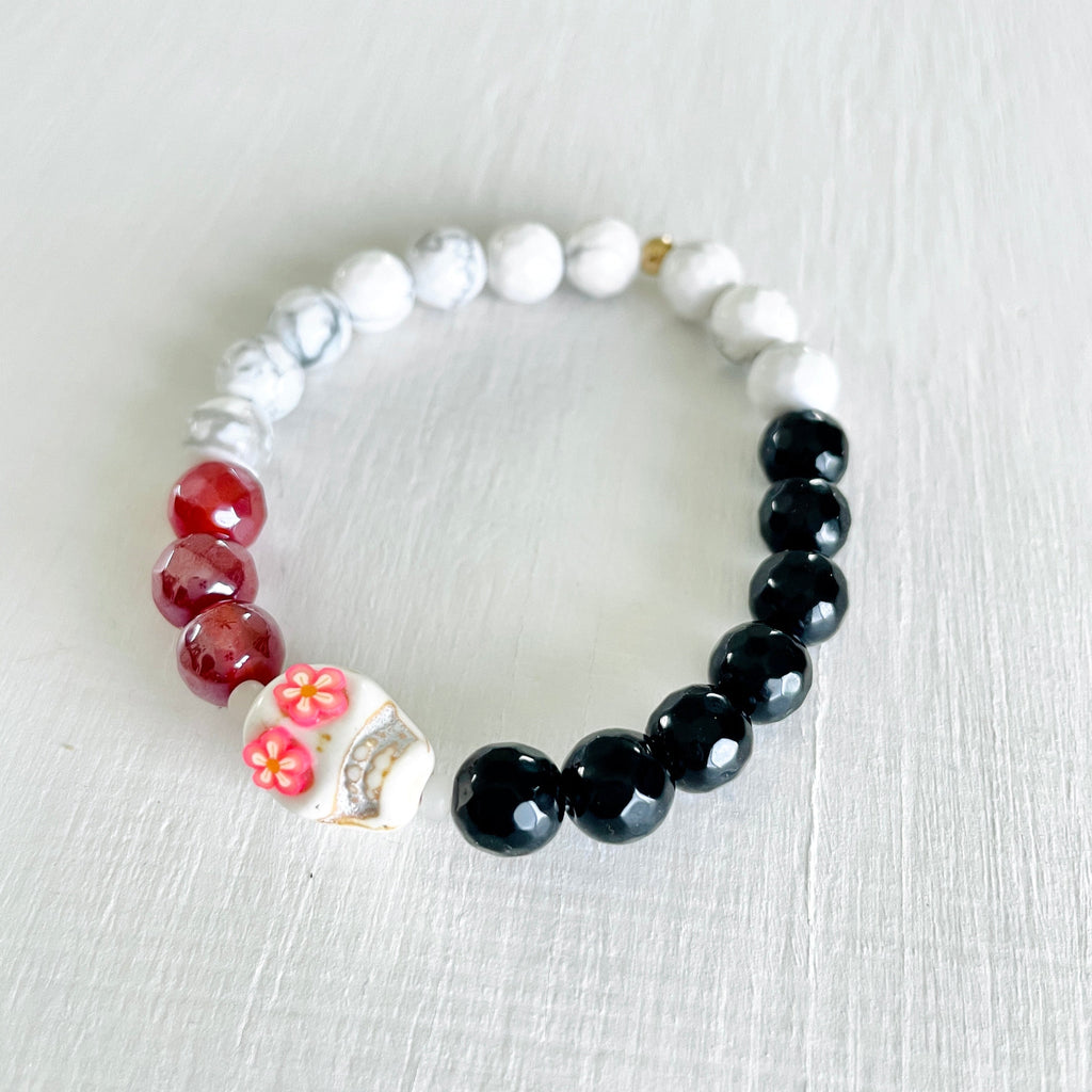 ZEN by Karen Moore Sugar Skull bracelet on a white background