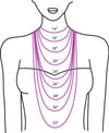 Necklace length by inches graphic for Delicate Inspiration Conch Shell Necklace by ZEN by Karen Moore