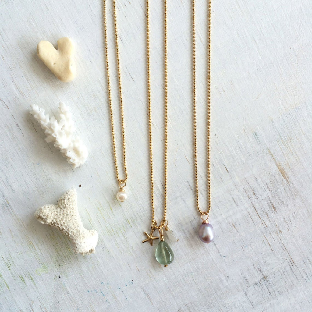Simply Pearl-fect Necklace by ZEN by Karen Moore on white background