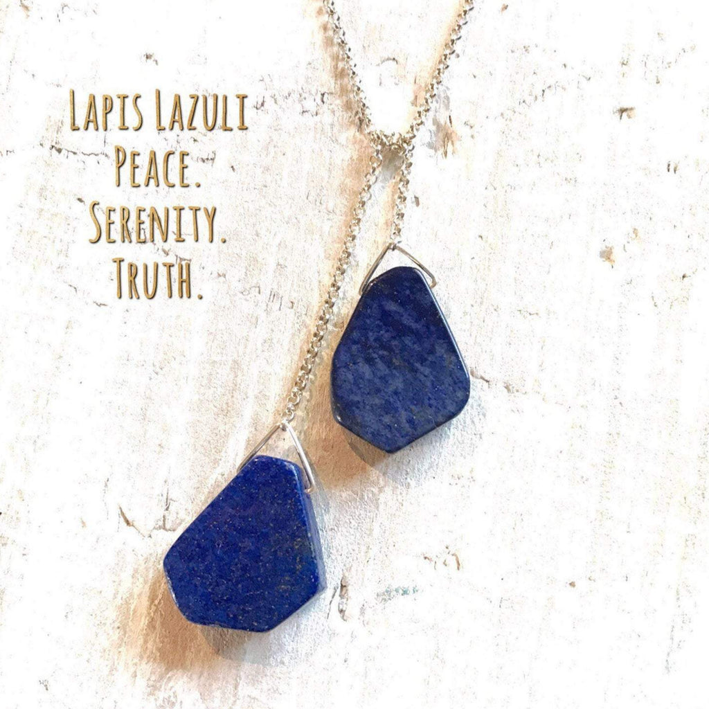 Be Truly You Lapis ZEN Wrap® Necklace by ZEN by Karen Moore on wood background