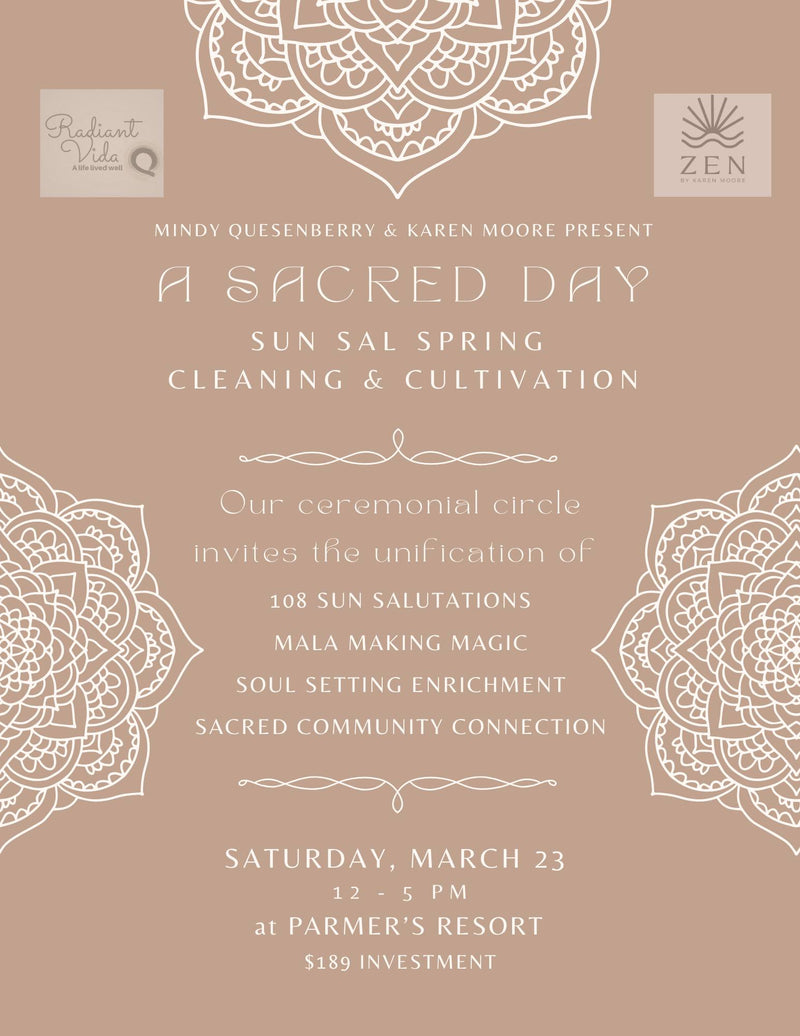 Saturday, Mar 23rd | 12p to 5p | A Sacred Day Retreat: Sun Sal Cleansing & Cultivating with Mala Making | Parmer's Resort, Little Torch Key, FL