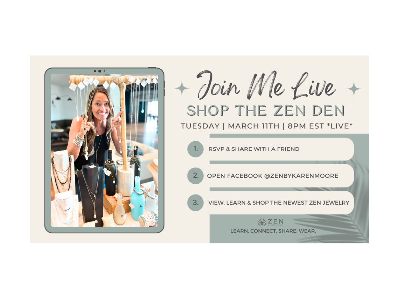 Tuesday, Mar 11th | 8pm EST | LIVE from the ZEN Den Studio:  'Energize Your Life' Episode | Facebook