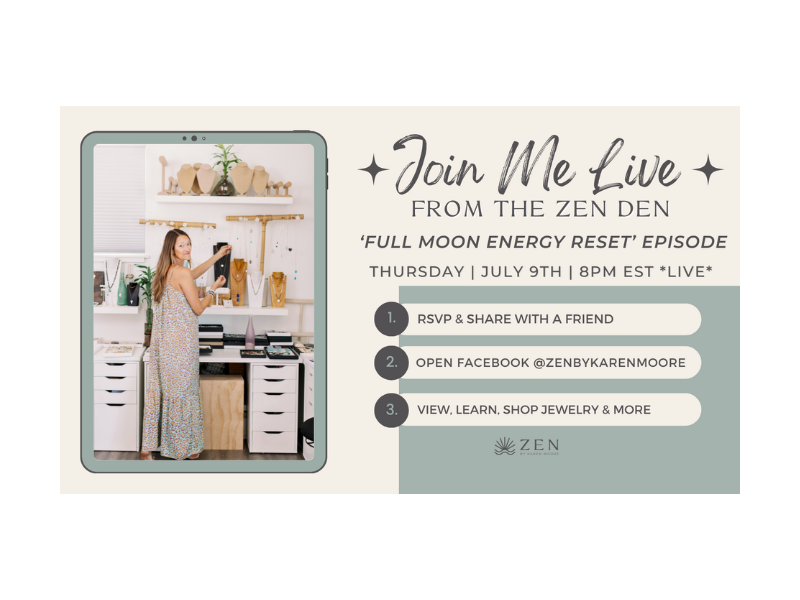 Wednesday, July 9th | LIVE from the ZEN Den Studio: Full Moon Energy Reset' Episode | Facebook