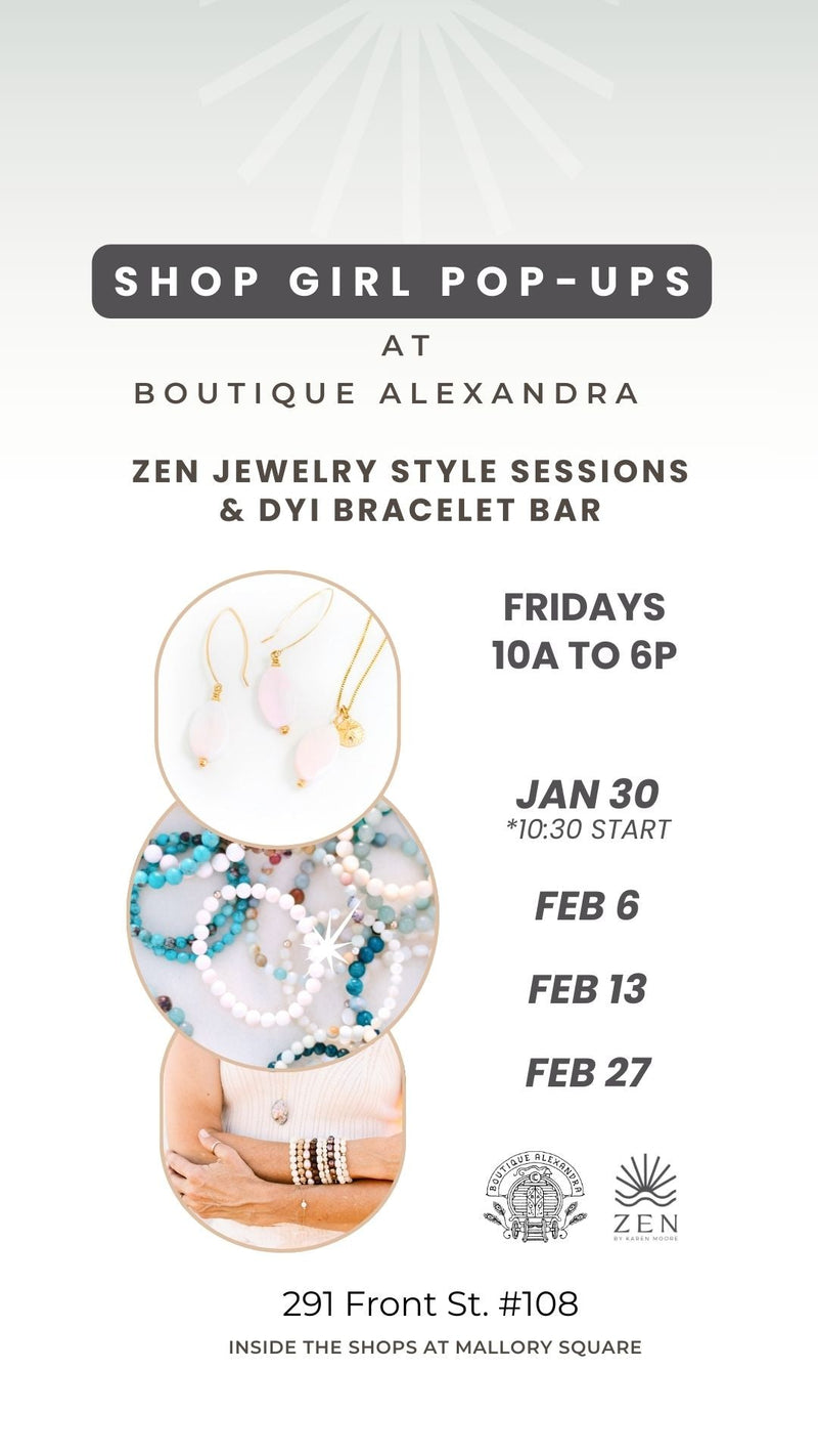 Friday, Jan 30th | 10:30am to 6pm | Shop Girl Days: Jewelry Pop-up & DYI Bracelet Bar | Boutique Alexandra | Key West, FL
