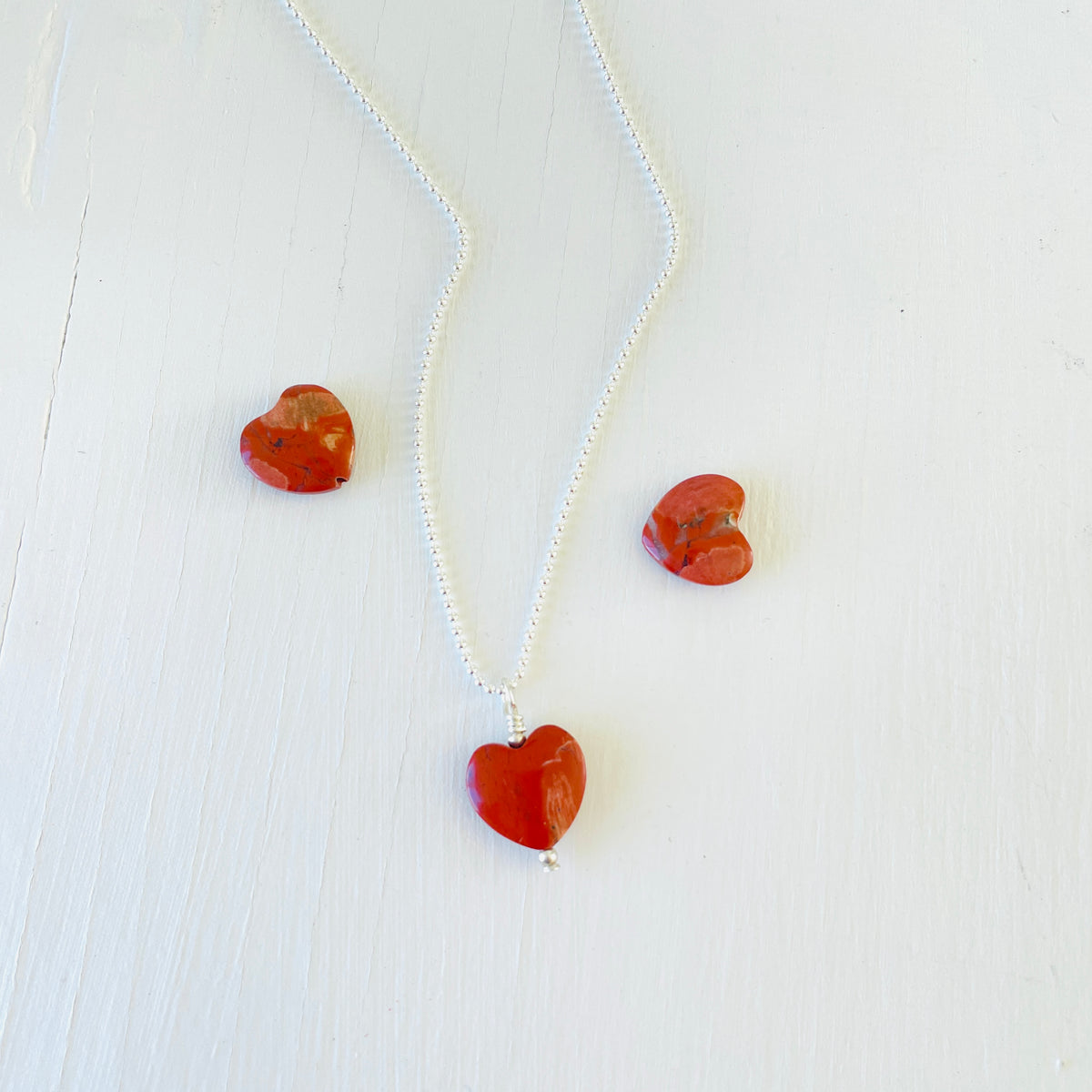 Jasper Heart Charm ZEN Necklace