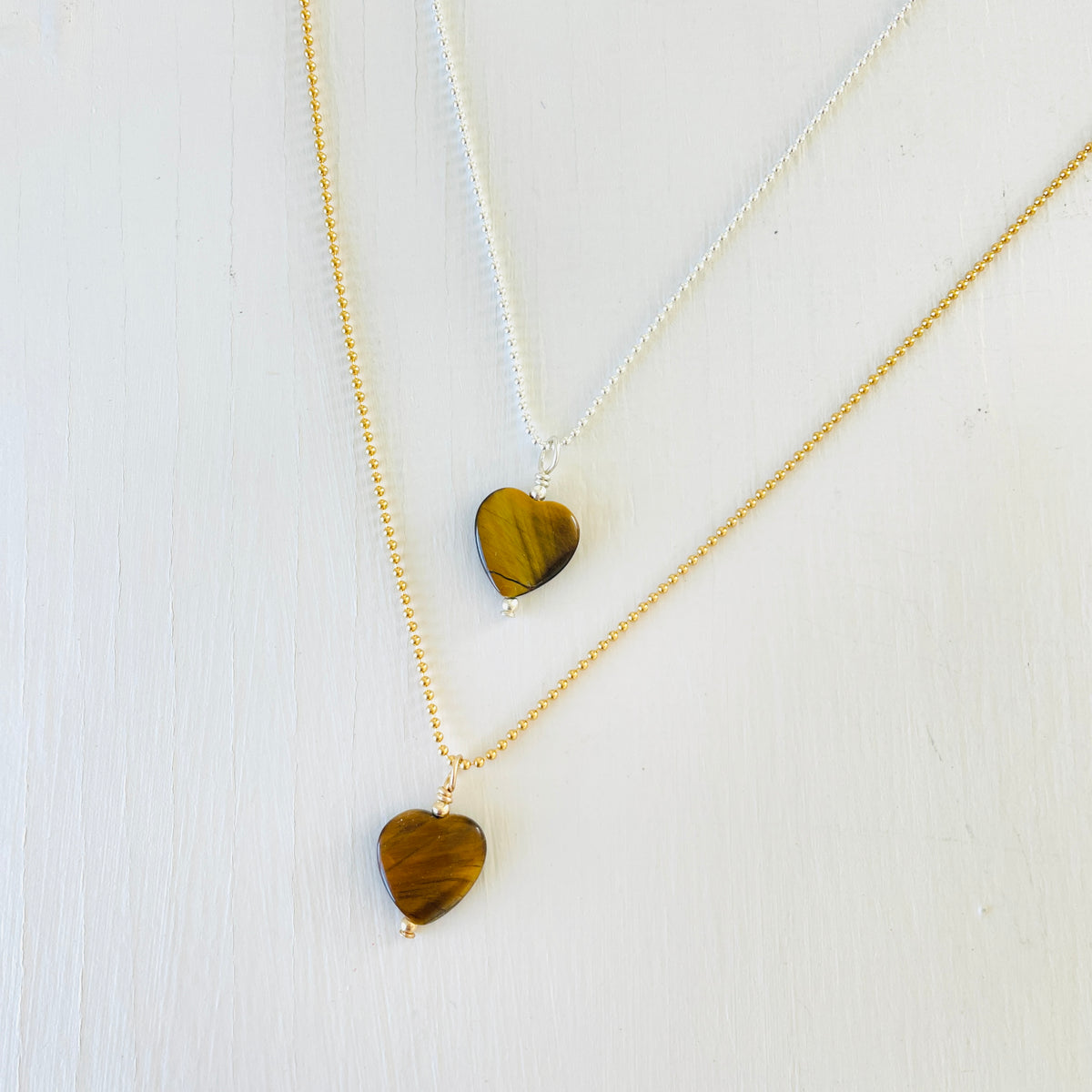 Tiger Eye Heart Charm ZEN Necklace