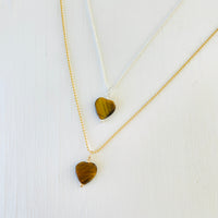 Tiger Eye Heart Charm ZEN Necklace