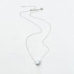 Grey Floating Pearl Adjustable Necklace