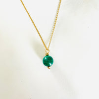 Malachite Focus Globe Adjustable Necklace