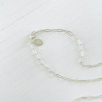 ZEN by Karen Moore sterling silver paperclip chain on a white background