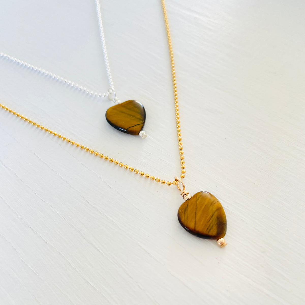 Tiger Eye Heart Charm ZEN Necklace