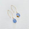 Be Centered Chalcedony Earrings by ZEN by Karen Moore Jewelry on white background