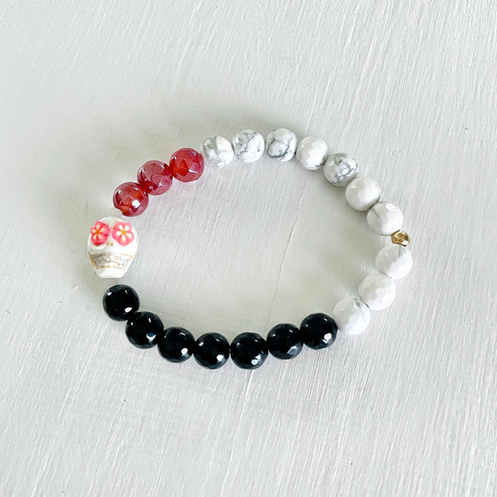 ZEN by Karen Moore Sugar Skull bracelet on a white background