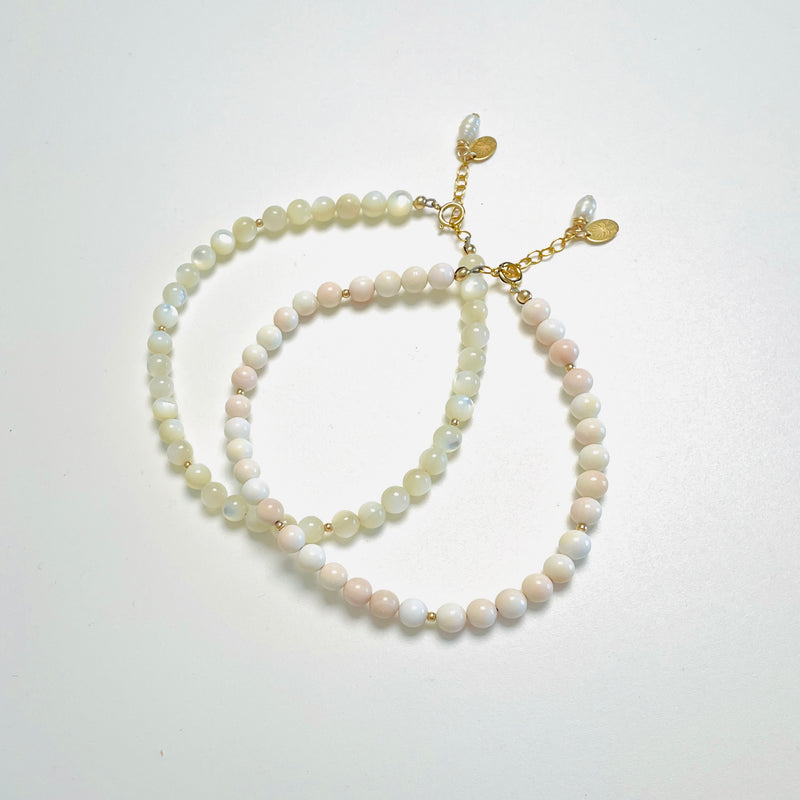 Adorned Mother of Pearl Shell ZEN Anklet