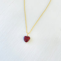 Jasper Heart Charm ZEN Necklace