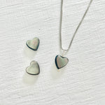 Tahitian Mini Mother of Pearl Heart Charm ZEN Necklace