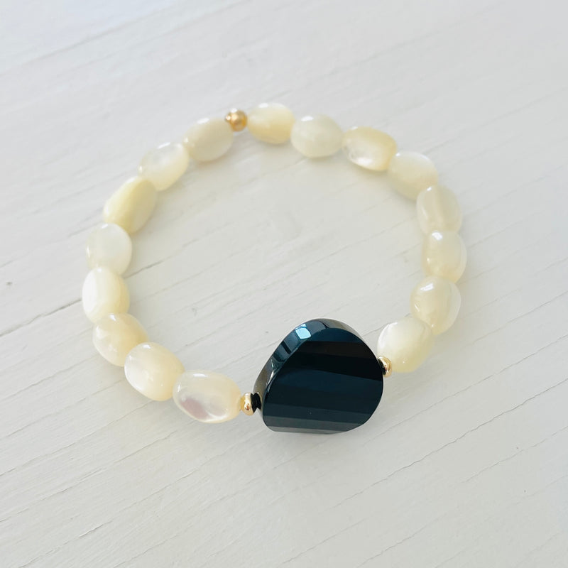 Focus on You Onyx & Mother of Pearl Bracelet