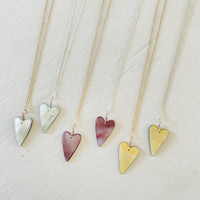 Lavender Funky Heart Shell ZEN Necklace