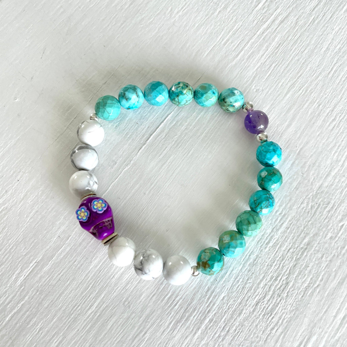 ZEN by Karen Moore Sugar Skull bracelet on a white background
