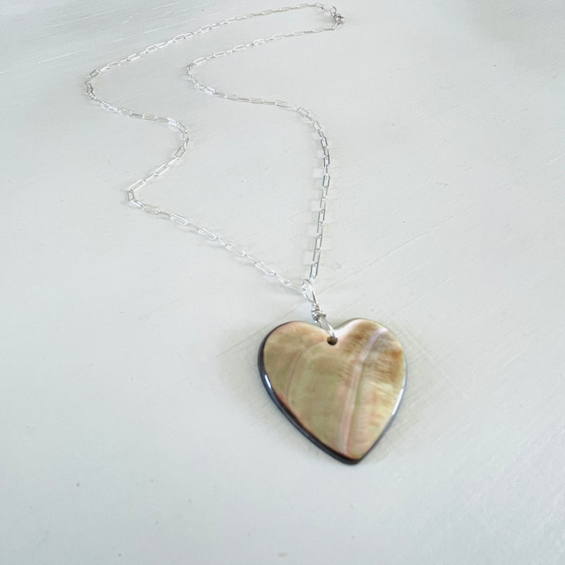 Under the Sea Tahitian Shell Heart ZEN Necklace