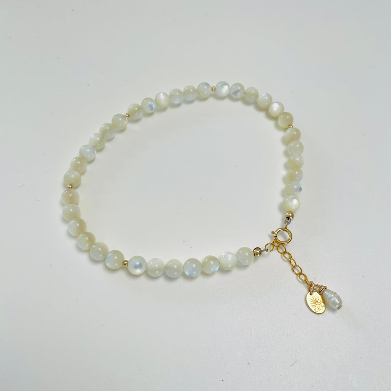 Adorned Mother of Pearl Shell ZEN Anklet