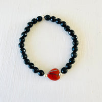 Jasper & Onyx Heart Gem Bracelet