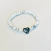 Howlite & Hematite Heart Gem Bracelet