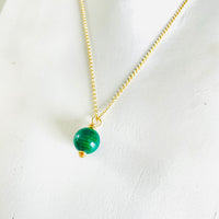 Malachite Focus Globe Adjustable Necklace