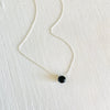 ZEN by Karen Moore Black Onyx Jewelry, sterling silver adjustable chain on white background