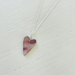 Lavender Funky Heart Shell ZEN Necklace