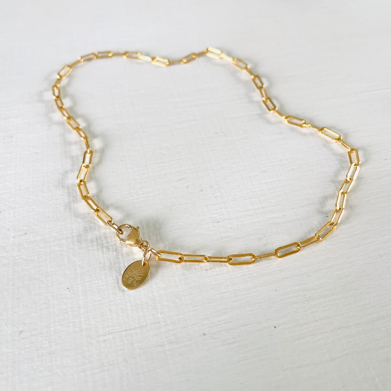 Goldie Paperclip ZEN Anklet