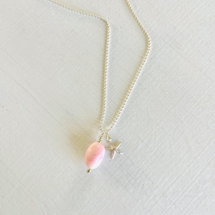 Star of the Ocean Conch Shell Charm Necklace