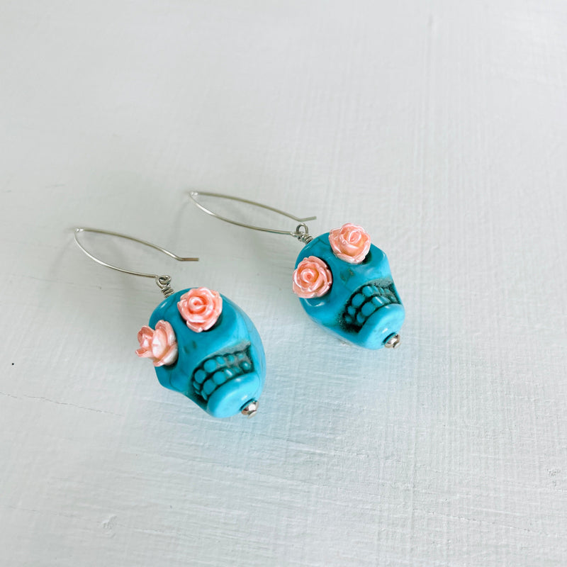 ZEN by Karen Moore Sugar Skull earrings on a white background