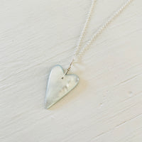 Mother of Pearl Funky Heart Shell ZEN Necklace