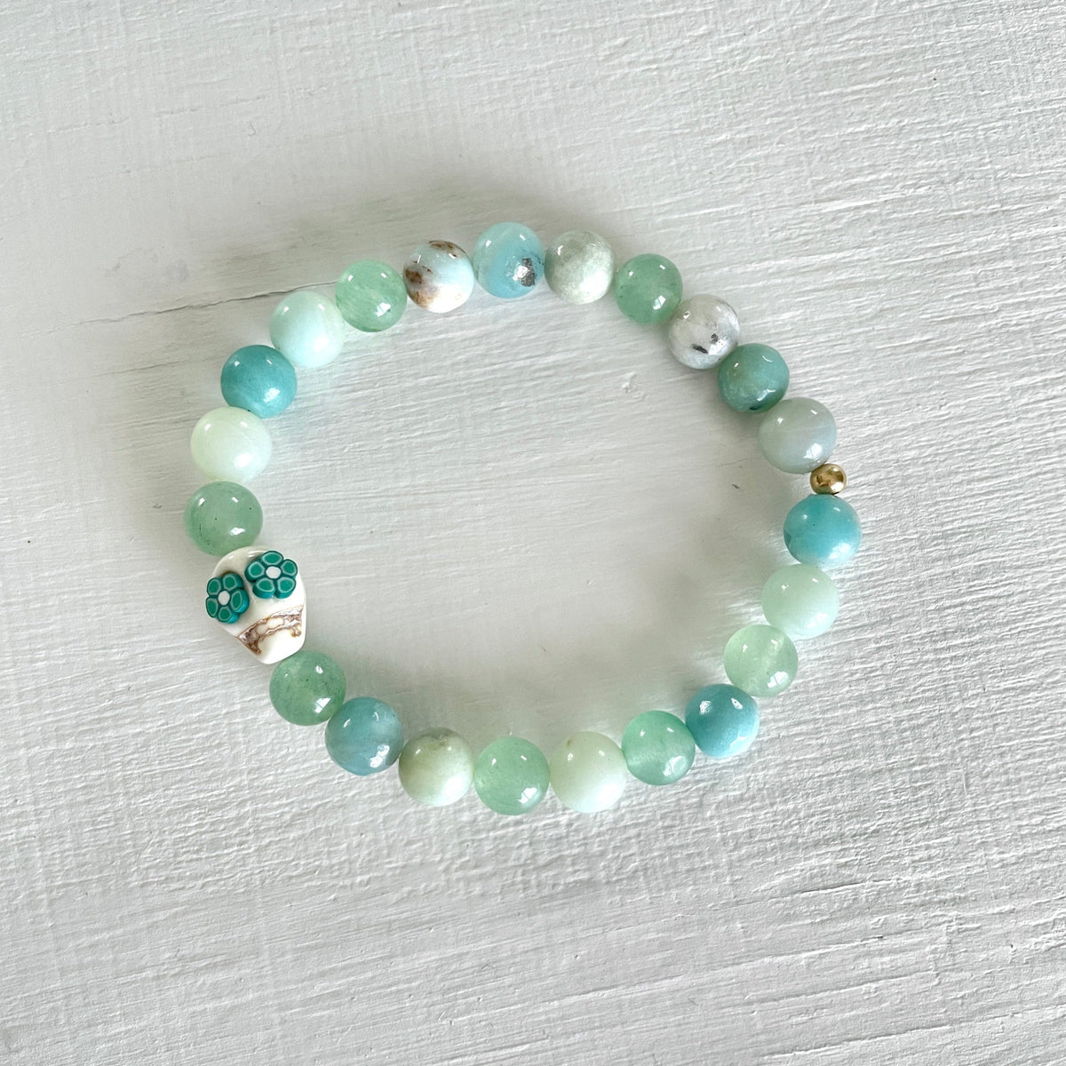 ZEN by Karen Moore Sugar Skull bracelet on a white background