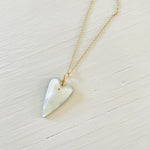 Mother of Pearl Funky Heart Shell ZEN Necklace