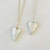 Mother of Pearl Funky Heart Shell ZEN Necklace