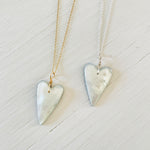 Mother of Pearl Funky Heart Shell ZEN Necklace