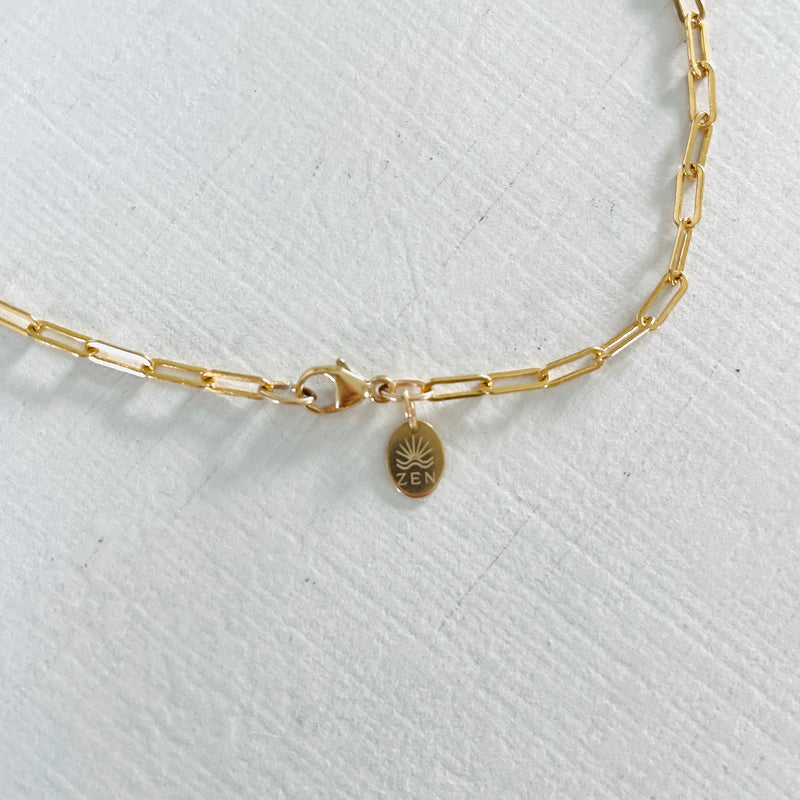 Goldie Paperclip ZEN Anklet