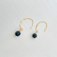 Classy Onyx Crescent Earrings