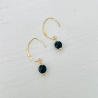 Classy Onyx Crescent Earrings