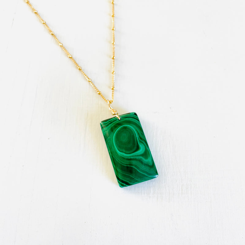 Malachite Focus on Your Truth ZEN Necklace