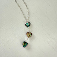 Triple Down on Love Abalone Heart ZEN Necklace