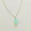 The Harmony & Joy Chalcedony Pendant Necklace on silver chain by ZEN by Karen Moore on white background