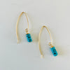 complimentary Hooked on Turquoise earrings by ZEN by Karen Moore on white background