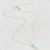 Floating in Balance Amazonite Necklace by ZEN by Karen Moore on white background