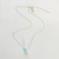 Floating in Balance Amazonite Necklace by ZEN by Karen Moore on white background