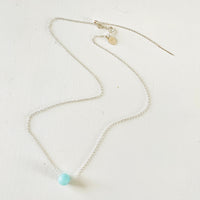 Floating in Balance Amazonite Necklace by ZEN by Karen Moore on white background