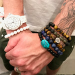 Menz ZEN Bracelets by ZEN by Karen Moore layered on tattooed wrist